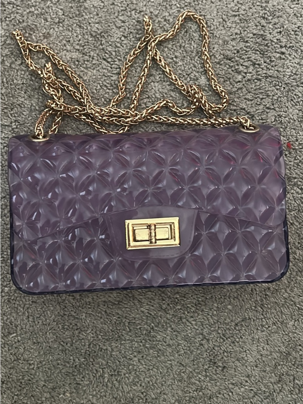 Purple jelly purse